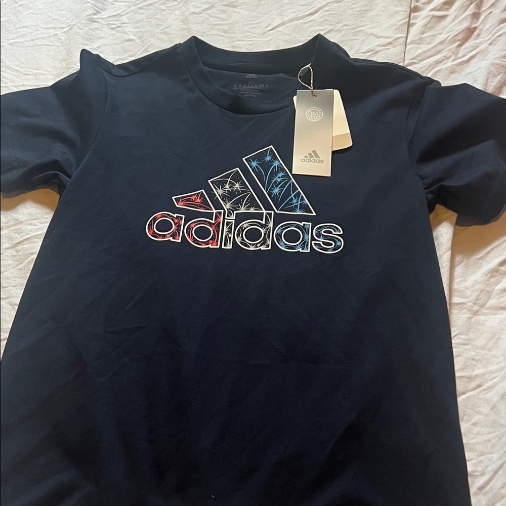 Adidas Kids Dark Blue Graphic Tee
